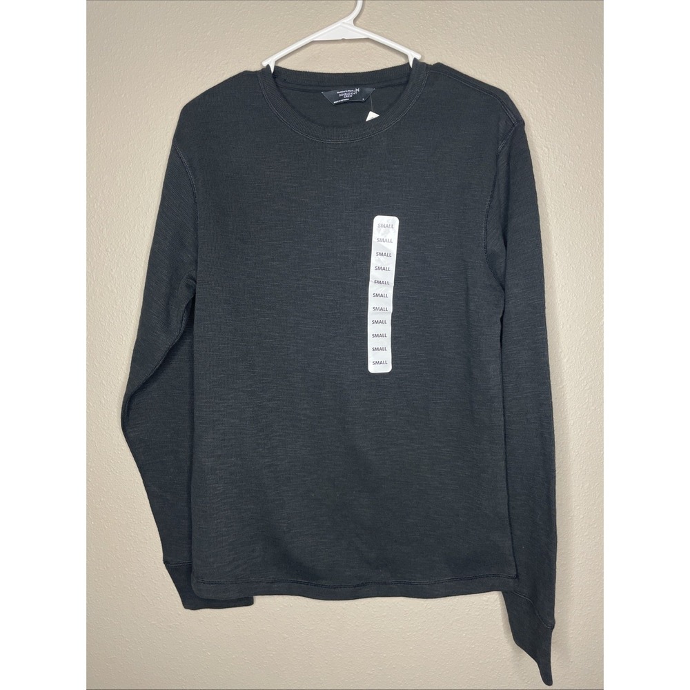 Members Mark Double Knit Black Crew Neck Long Sleeve Top Shirt Size Small NWT